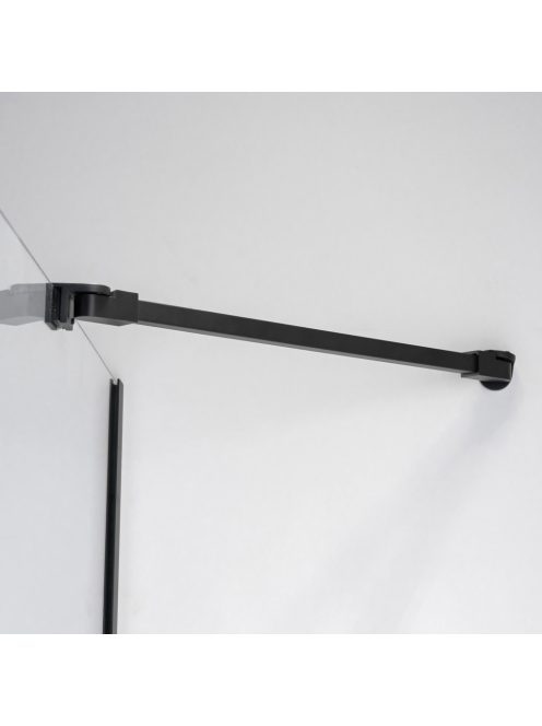 Stuxi Bari Black 100x110 aszimmetrikus nyílóajtós zuhanykabin 6 mm vízlepergető biztonsági üveggel, matt fekete