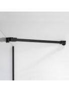 Stuxi Bari Black 100x90 aszimmetrikus nyílóajtós zuhanykabin 6 mm vízlepergető biztonsági üveggel, matt fekete