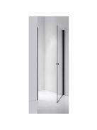 Stuxi Bari Black 100 cm széles egyszárnyú nyíló zuhanyajtó, 6 mm vízlepergető üveggel, matt fekete profillal, 195 cm magas