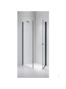 Stuxi Bari Black 70x70 cm szögletes nyílóajtós zuhanykabin, 6 mm vízlepergető üveggel, matt fekete elemekkel