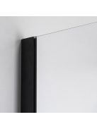 Stuxi Bari Black 70x80 aszimmetrikus nyílóajtós zuhanykabin 6 mm vízlepergető biztonsági üveggel, matt fekete