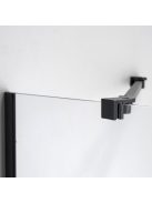 Stuxi Bari Black 70x80 aszimmetrikus nyílóajtós zuhanykabin 6 mm vízlepergető biztonsági üveggel, matt fekete