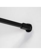 Stuxi Bari Black 70x80 aszimmetrikus nyílóajtós zuhanykabin 6 mm vízlepergető biztonsági üveggel, matt fekete