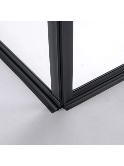 Stuxi Bari Duo Black 70x100 aszimmetrikus 2 nyíló ajtós zuhanykabin 6 mm vízlepergető biztonsági üveggel, matt fekete
