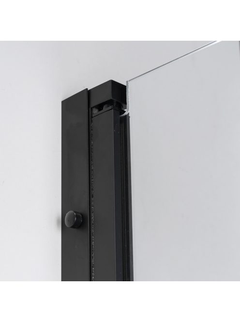 Stuxi Bari Duo Black 70x70 cm szögletes nyílóajtós zuhanykabin, 6 mm vízlepergető üveggel, matt fekete elemekkel