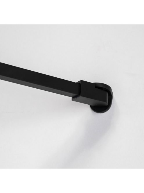 Stuxi Bari Black 80x120 aszimmetrikus nyílóajtós zuhanykabin 6 mm vízlepergető biztonsági üveggel, matt fekete