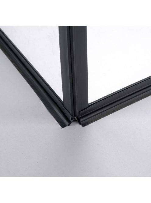 Stuxi Bari Duo Black 80x80 cm szögletes nyílóajtós zuhanykabin, 6 mm vízlepergető üveggel, matt fekete elemekkel