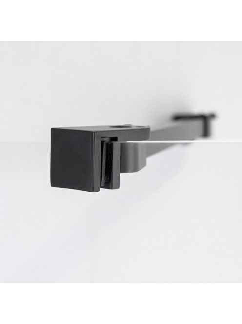 Stuxi Bari Black 90x80 aszimmetrikus nyílóajtós zuhanykabin 6 mm vízlepergető biztonsági üveggel, matt fekete