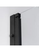 Stuxi Bari Duo Black 90x90 cm szögletes nyílóajtós zuhanykabin, 6 mm vízlepergető üveggel, matt fekete elemekkel