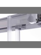 Stuxi Nizza 120x70 cm aszimmetrikus két tolóajtós zuhanykabin 6 mm vízlepergető biztonsági üveggel, króm elemekkel, 190 cm magas