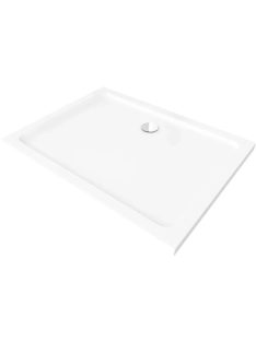   Stuxi Nizza 120x90 cm aszimmetrikus két tolóajtós zuhanykabin 6 mm vízlepergető biztonsági üveggel, króm elemekkel, 190 cm magas, zuhanytálcával és szifonnal