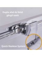 Stuxi Nizza 70x70 cm szögletes két tolóajtós zuhanykabin 6 mm vízlepergető biztonsági üveggel, króm elemekkel, 190 cm magas