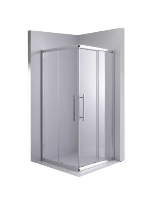 Stuxi Nizza 70x70 cm szögletes két tolóajtós zuhanykabin 6 mm vízlepergető biztonsági üveggel, króm elemekkel, 190 cm magas