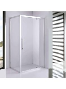   Stuxi Torino 110x70 aszimmetrikus szögletes nyílóajtós zuhanykabin 6 mm vízlepergető biztonsági üveggel, króm elemekkel, 200 cm magas