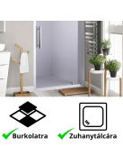 Stuxi Torino 120 cm széles nyílóajtós zuhanyajtó 6 mm vastag vízlepergető biztonsági üveggel, króm elemekkel, 200 cm magas