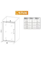Stuxi Torino 70/80/90/100/110/120 cm széles nyílóajtós zuhanyajtó 6 mm vastag vízlepergető biztonsági üveggel, króm elemekkel, 200 cm magas
