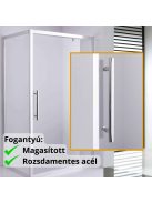Stuxi Torino 80x80 szögletes nyílóajtós zuhanykabin 6 mm vízlepergető biztonsági üveggel, króm elemekkel, 200 cm magas