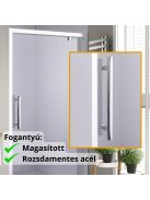 Stuxi Torino 90 cm széles nyílóajtós zuhanyajtó 6 mm vastag vízlepergető biztonsági üveggel, króm elemekkel, 200 cm magas