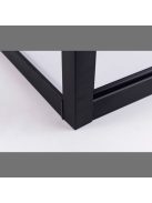 Stuxi Torino Black 120x100 aszimmetrikus szögletes nyílóajtós zuhanykabin 6 mm vízlepergető biztonsági üveggel, matt fekete elemekkel, 200 cm magas