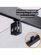 Stuxi Torino Black 80x80 szögletes nyílóajtós zuhanykabin 6 mm vízlepergető biztonsági üveggel, fekete elemekkel, 200 cm magas