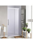 Stuxi Nizza 100/110/120/130/140 cm széles toló zuhanyajtó 6 mm vastag vízlepergető biztonsági üveggel, króm elemekkel, 200 cm magas