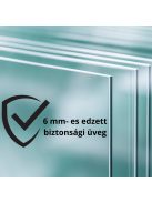 Stuxi Nizza 140x80 aszimmetrikus szögletes tolóajtós zuhanykabin 6 mm vízlepergető biztonsági üveggel, króm elemekkel, 200 cm magas