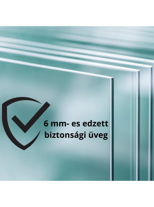 Stuxi Nizza Black 140x80 aszimmetrikus szögletes tolóajtós zuhanykabin 6 mm vízlepergető biztonsági üveggel, fekete elemekkel, 200 cm magas