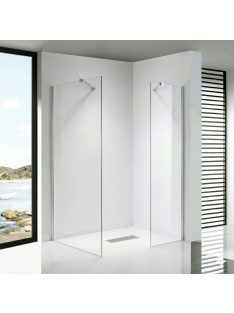   Stuxi Milano Easy Kombi Walk-in zuhanyfal, 110x70 cm, 8 mm vastag vízlepergető biztonsági üveggel, helytakarékos stabilizátorral