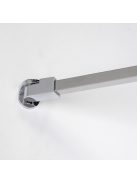 Stuxi Milano Easy Walk-in zuhanyfal, 110x200 cm, 8 mm vastag vízlepergető biztonsági üveggel, helytakarékos stabilizátorral