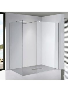   Stuxi Milano Kombi Walk-in zuhanyfal, 120x130 cm, 8 mm vastag vízlepergető biztonsági üveggel, 200 cm magas, króm