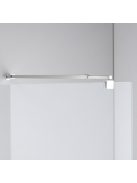 Stuxi Milano Light falsíkra szerelhető Walk-in zuhanyfal, 120x200 cm, 8 mm vastag vízlepergető biztonsági üveggel, két távtartóval