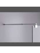 Stuxi Milano Walk-in zuhanyfal, 120x200 cm, 8 mm vastag vízlepergető biztonsági üveggel, króm profillal és távtartóval
