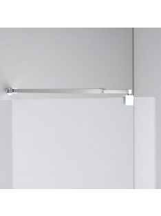   Stuxi Milano Light falsíkra szerelhető Walk-in zuhanyfal, 130x200 cm, 8 mm vastag vízlepergető biztonsági üveggel, két távtartóval