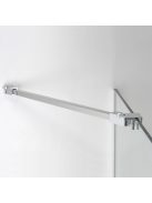 Stuxi Milano Easy Kombi Plus 1 Walk-in zuhanyfal, 140x110 cm, 8 mm vastag vízlepergető biztonsági üveggel, helytakarékos stabilizátorral, polccal