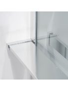 Stuxi Milano Easy Plus Walk-in zuhanyfal, 140x200 cm, 8 mm vastag vízlepergető üveggel, helytakarékos stabilizátorral, polccal, törölközőtartóval