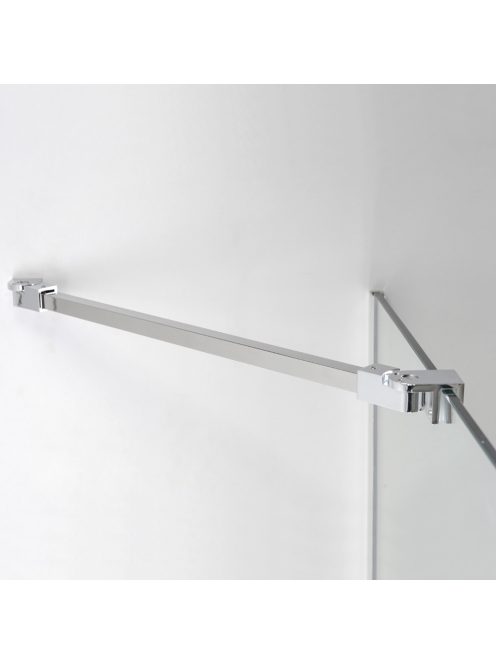 Stuxi Milano Easy Kombi Plus 1 Walk-in zuhanyfal, 70x120 cm, 8 mm vastag vízlepergető biztonsági üveggel, helytakarékos stabilizátorral, polccal