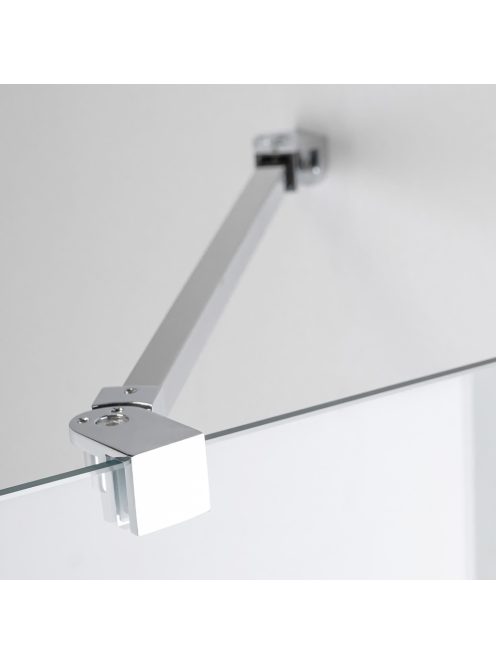 Stuxi Milano Easy Kombi Plus 1 Walk-in zuhanyfal, 70x130 cm, 8 mm vastag vízlepergető biztonsági üveggel, helytakarékos stabilizátorral, polccal