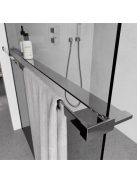 Stuxi Milano Kombi Plus 2 Walk-in zuhanyfal, 70x80 cm, 8 mm vastag vízlepergető biztonsági üveggel, 2 polccal és törölközőtartóval