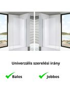 Stuxi Milano Easy Walk-in zuhanyfal, 70x200 cm, 8 mm vastag vízlepergető biztonsági üveggel, helytakarékos stabilizátorral