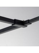 Stuxi Milano Kombi Plus 2 Black Walk-in zuhanyfal, 90x120 cm, 8 mm vastag vízlepergető biztonsági üveggel, 2 polccal és törölközőtartóval