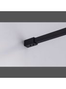 Stuxi Milano Black Walk-in zuhanyfal, 80x200 cm, 8 mm vastag vízlepergető biztonsági üveggel, fekete profillal és távtartóval