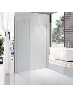   Stuxi Milano Gate falsíkra szerelhető, két oldalfalas walk-in zuhanyfal, 110x130 cm, 8 mm vastag vízlepergető biztonsági üveggel, helytakarékos sarokmerevítőkkel