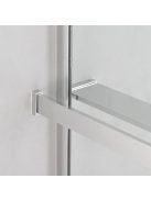 Stuxi Milano Gate Plus 2 falsíkra szerelhető, két oldalfalas walk-in zuhanyfal, 70x70 cm, 8 mm vastag vízlepergető biztonsági üveggel, helytakarékos sarokmerevítőkkel