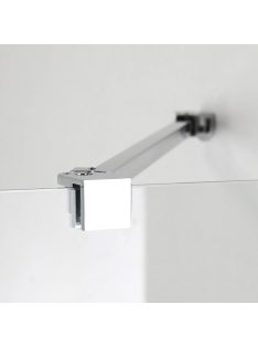   Stuxi Milano Gate Plus 1 falsíkra szerelhető, két oldalfalas walk-in zuhanyfal, 70x80 cm, 8 mm vastag vízlepergető biztonsági üveggel, helytakarékos sarokmerevítőkkel