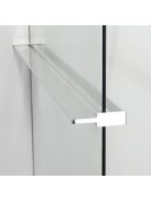 Stuxi Milano Gate Plus 2 falsíkra szerelhető, két oldalfalas walk-in zuhanyfal, 80x90 cm, 8 mm vastag vízlepergető biztonsági üveggel, helytakarékos sarokmerevítőkkel
