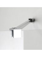 Stuxi Milano Gate falsíkra szerelhető, két oldalfalas walk-in zuhanyfal, 80x90 cm, 8 mm vastag vízlepergető biztonsági üveggel, helytakarékos sarokmerevítőkkel