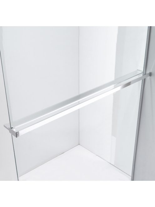 Stuxi Milano Gate Plus 1 falsíkra szerelhető, két oldalfalas walk-in zuhanyfal, 90x130 cm, 8 mm vastag vízlepergető biztonsági üveggel, helytakarékos sarokmerevítőkkel
