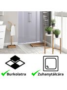 Stuxi Sydney 150 cm széles két tolóajtós zuhanyajtó 6 mm vastag vízlepergető biztonsági üveggel, króm elemekkel, 200 cm magas
