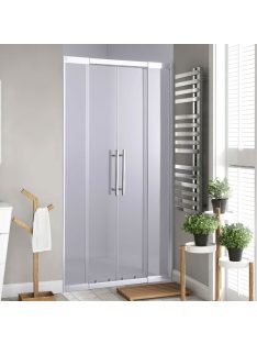  Stuxi Sydney 170 cm széles két tolóajtós zuhanyajtó 6 mm vastag vízlepergető biztonsági üveggel, króm elemekkel, 200 cm magas