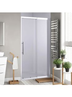   Stuxi Sydney 110 cm széles toló zuhanyajtó 6 mm vastag vízlepergető biztonsági üveggel, króm elemekkel, 200 cm magas